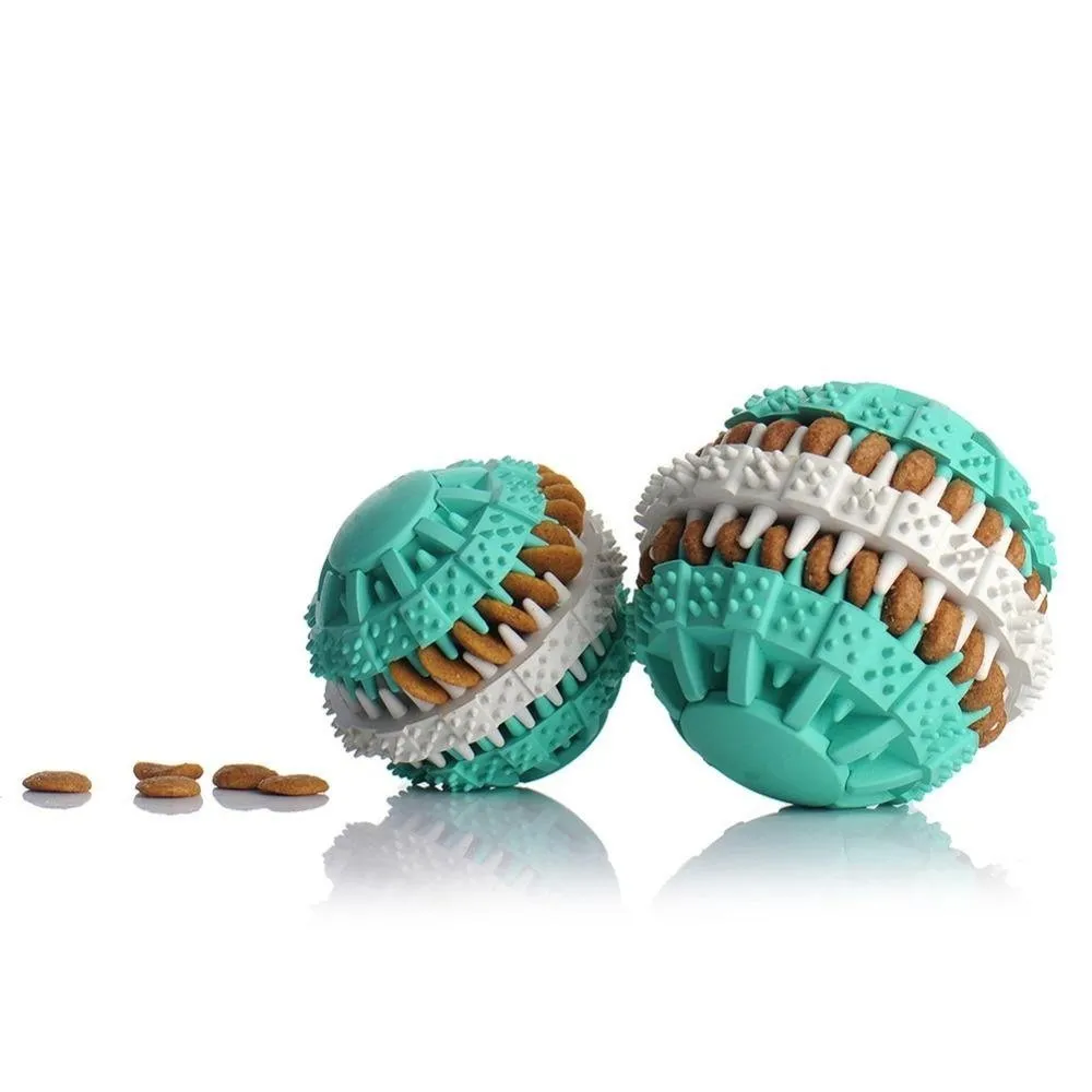 Rubber Ball Food Dispensing And Chewing Toy