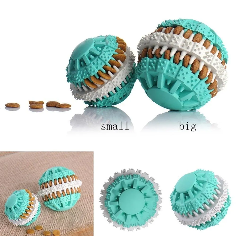 Rubber Ball Food Dispensing And Chewing Toy