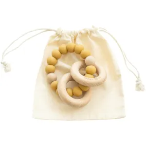 Sedona Teething Ring   Rattle - Golden