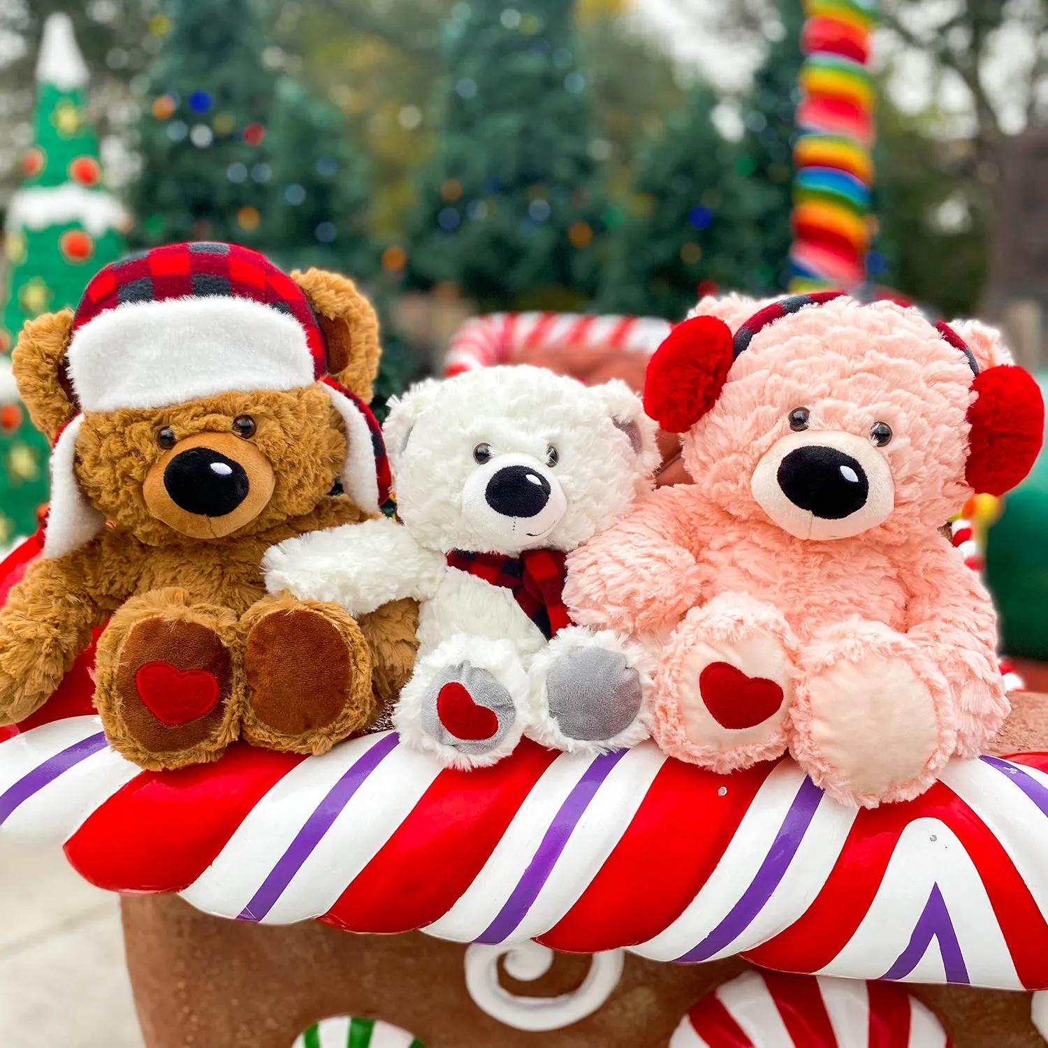 Six Flags Friends Holiday Bear with Scarf