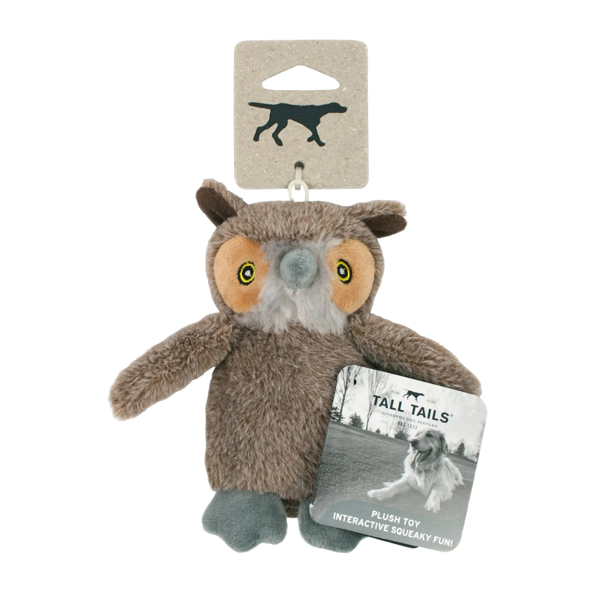 Squeaky Plush Dog Toy: Baby Owl