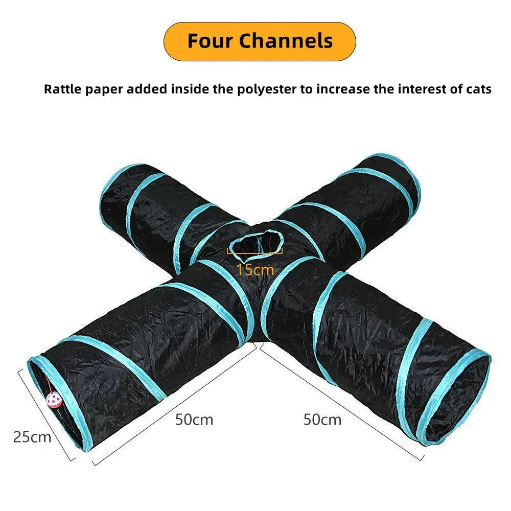 Subway Fun Foldable Cat Tunnel Toy