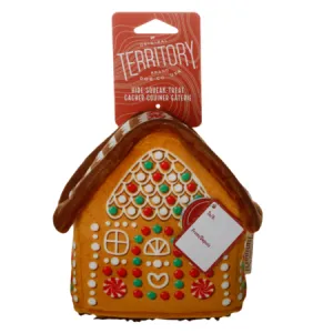 Territory 3 in 1 Gingerbread House Holiday Dog Toy