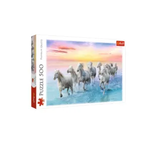 Trefl 500 Piece Puzzle Galloping white horses