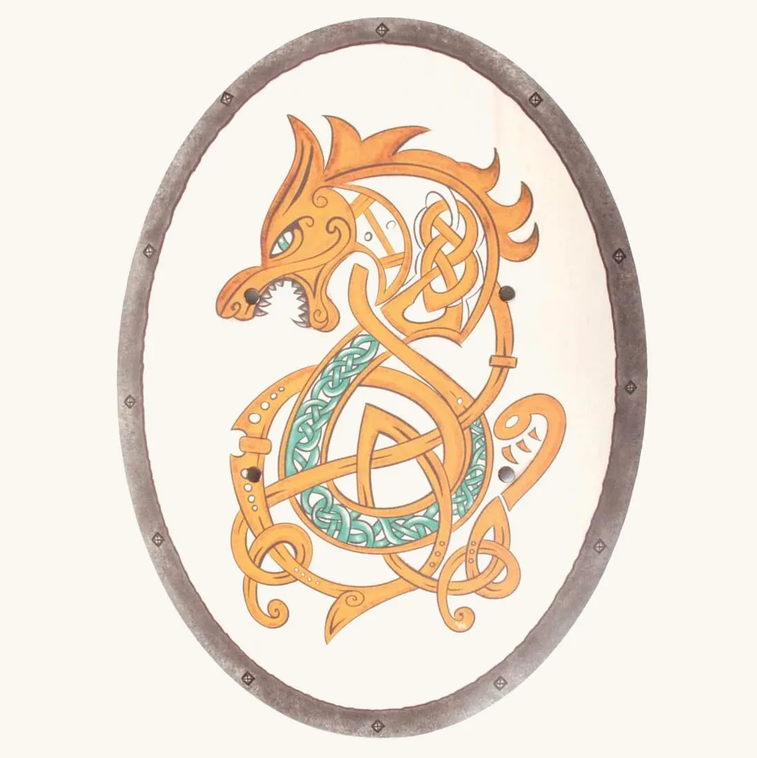 Vah Celtic Cormac Dragon Wooden Shield