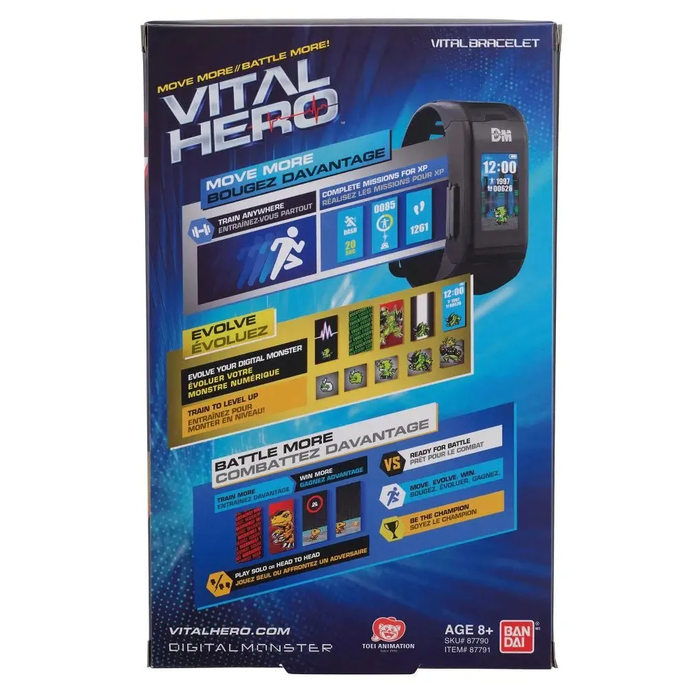 Vital Hero Interactive Band Black Digital Monster USB Charger Physical Activity