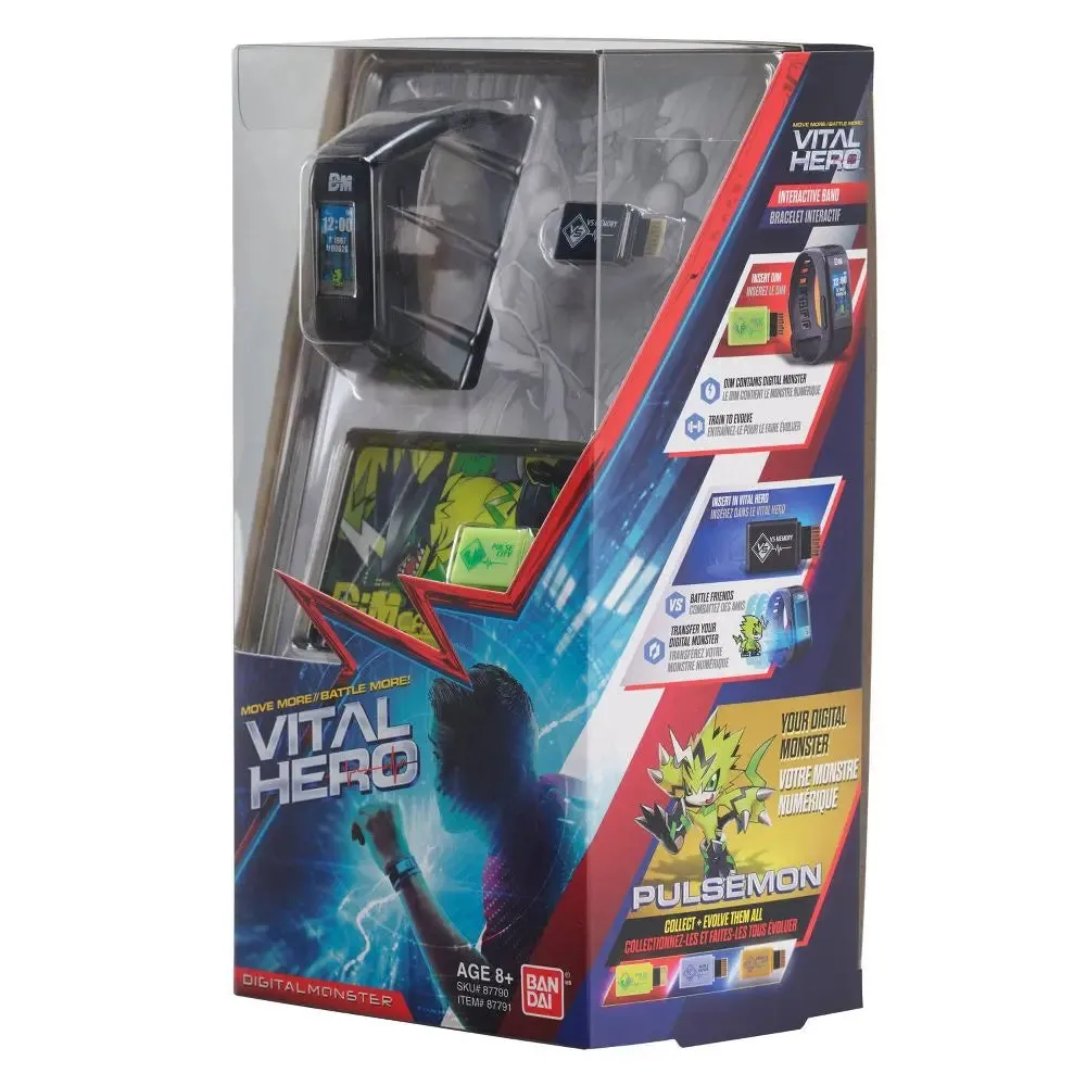 Vital Hero Interactive Band Black Digital Monster USB Charger Physical Activity