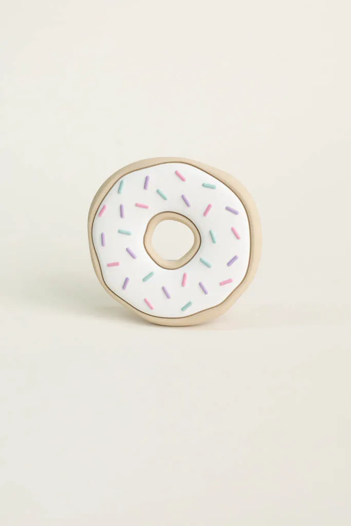 White Donut Teething Toy