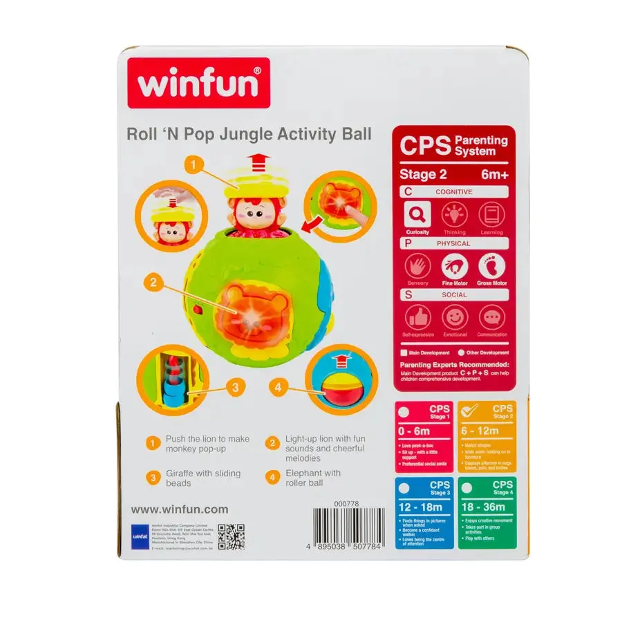 Winfun Roll 'N Pop Jungle Activity Ball