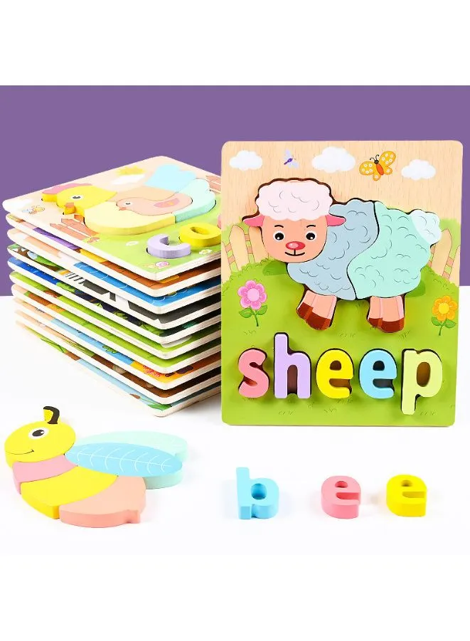 Wooden 3D Puzzle Educational Toys for Children Teaching Aid Car