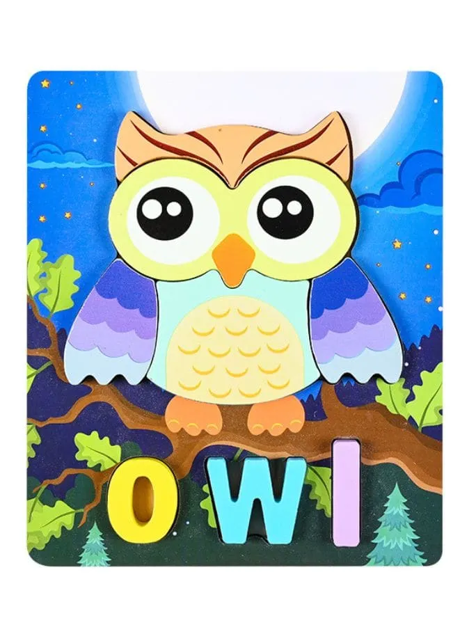 Wooden 3D Puzzle Educational Toys for Children Teaching Aid Owl