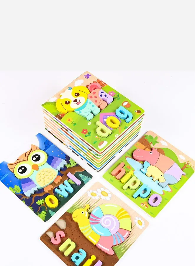 Wooden 3D Puzzle Educational Toys for Children Teaching Aid Owl