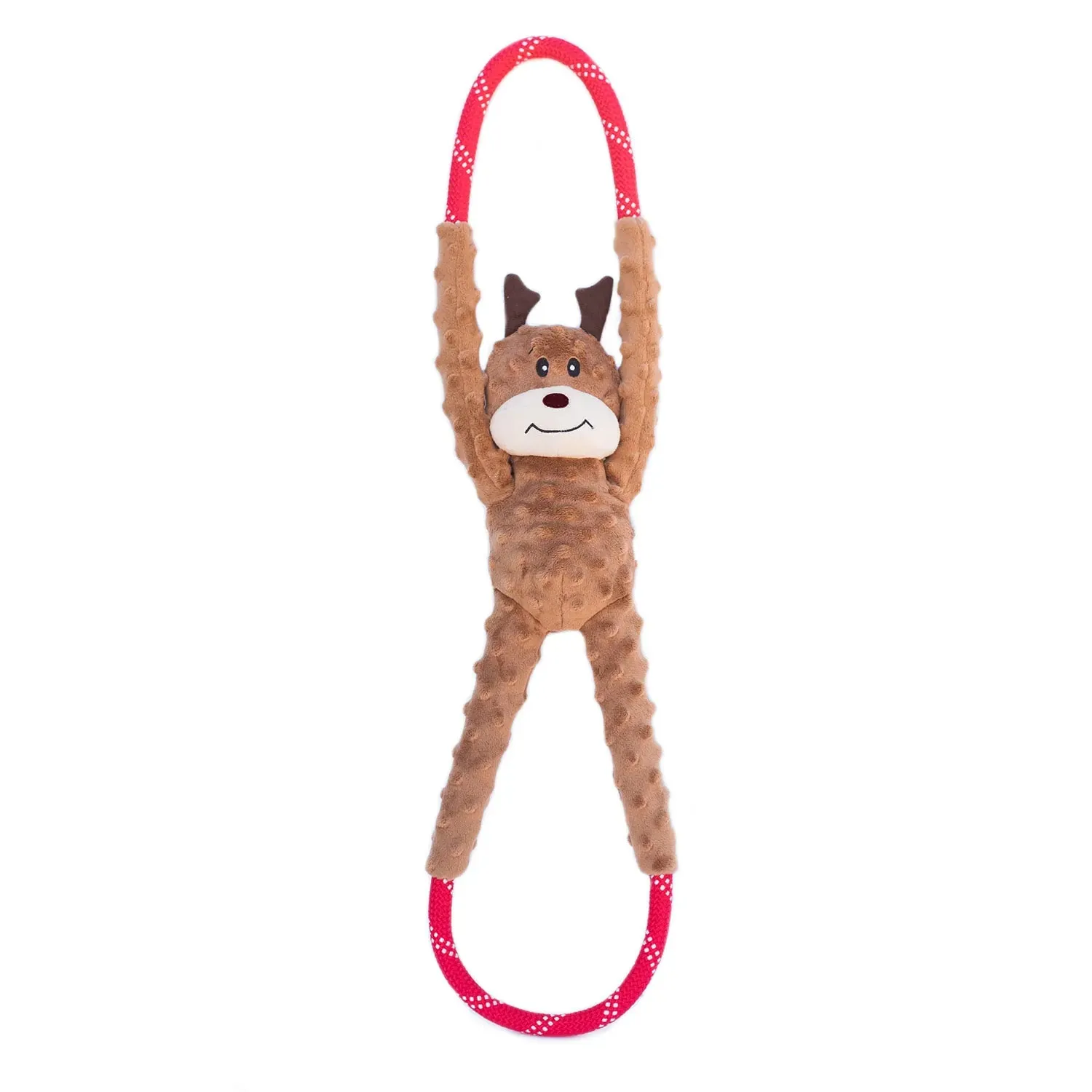 ZippyPaws Dog Toy Holiday RopeTugz Reindeer